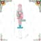 Glitzhome® 36" Metal Christmas Pink Nutcracker Yard Stake